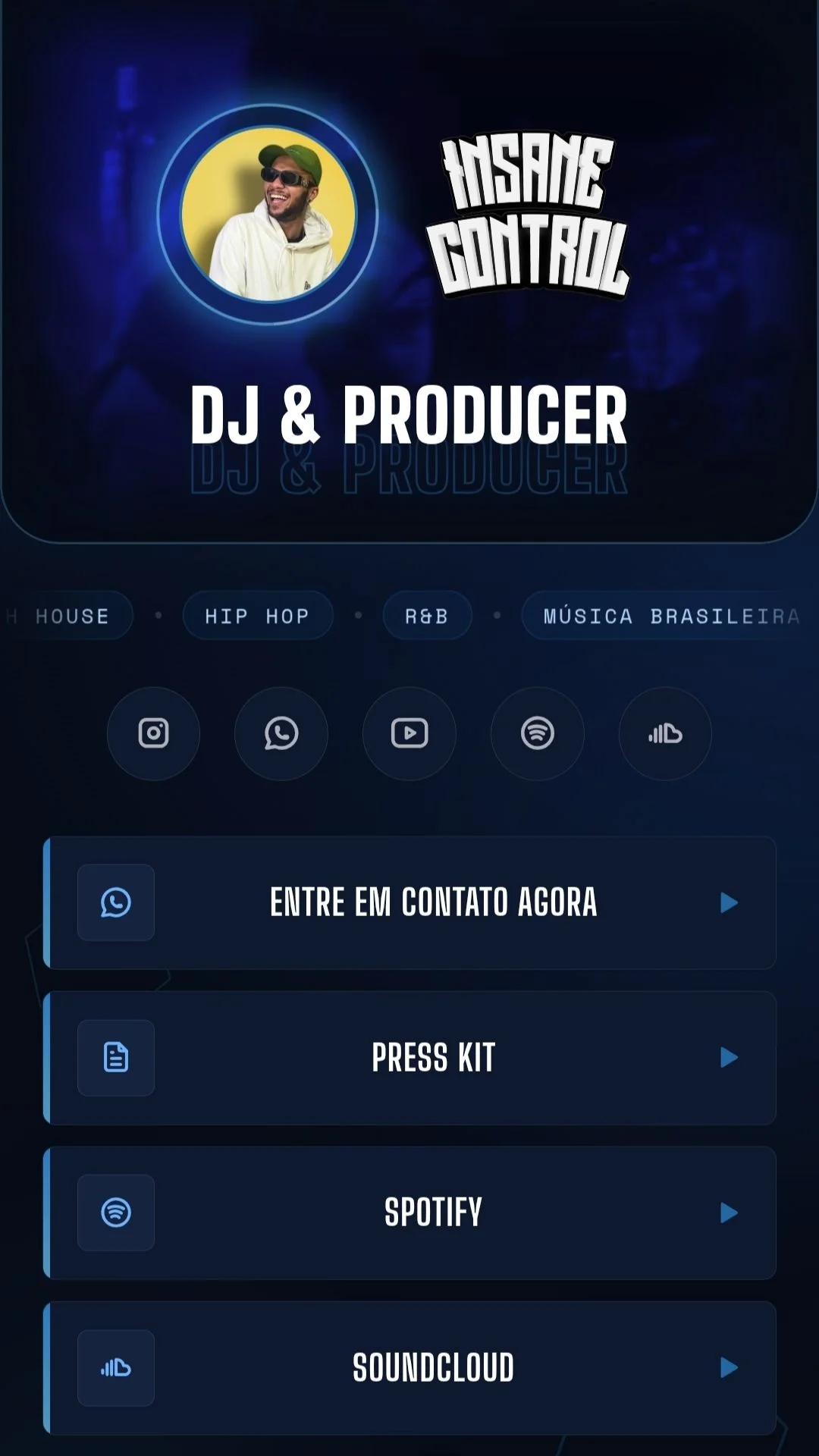 Bio site — Insane Control