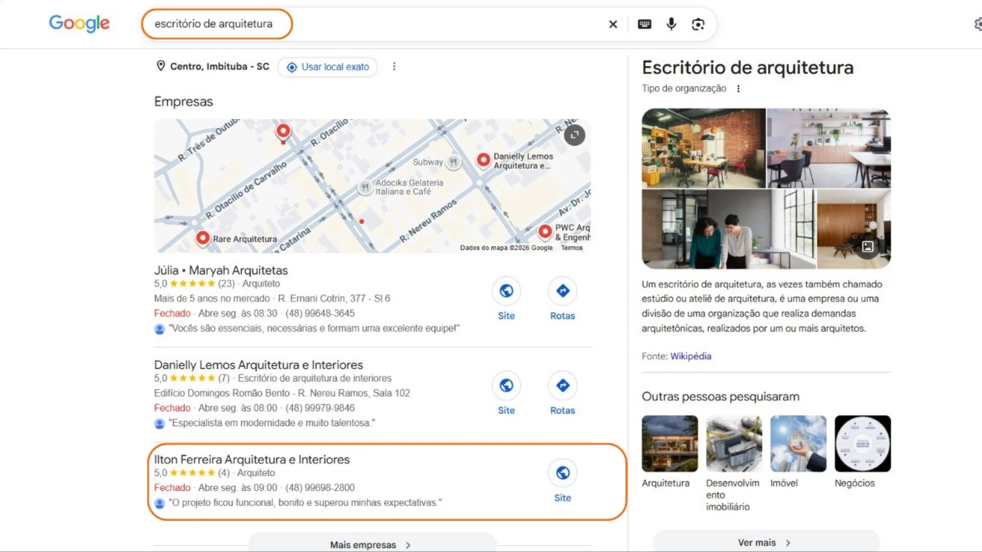 Perfil da Empresa no Google do Ilton Ferreira — print 3
