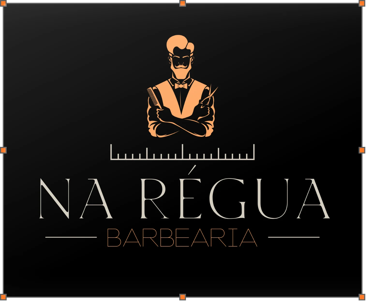 Identidade Visual — Na Régua Barbearia