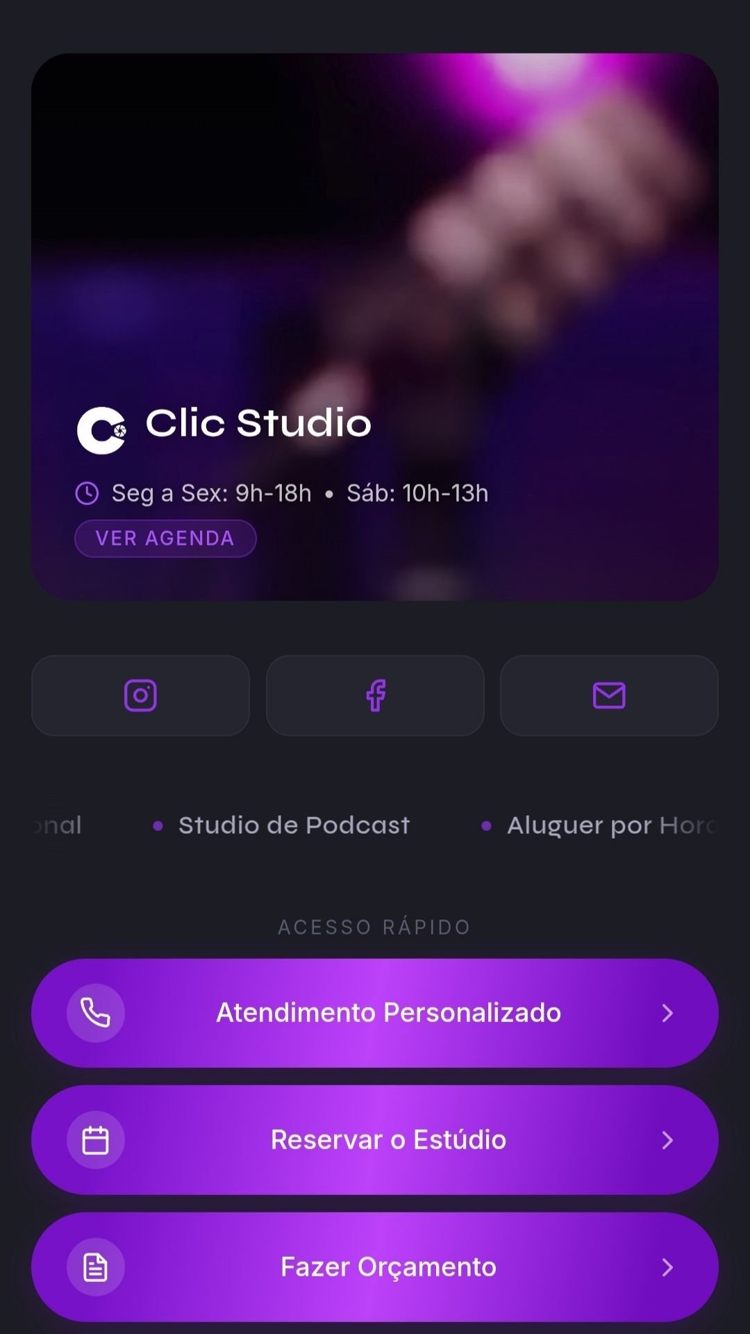 Bio site — Clic Studio