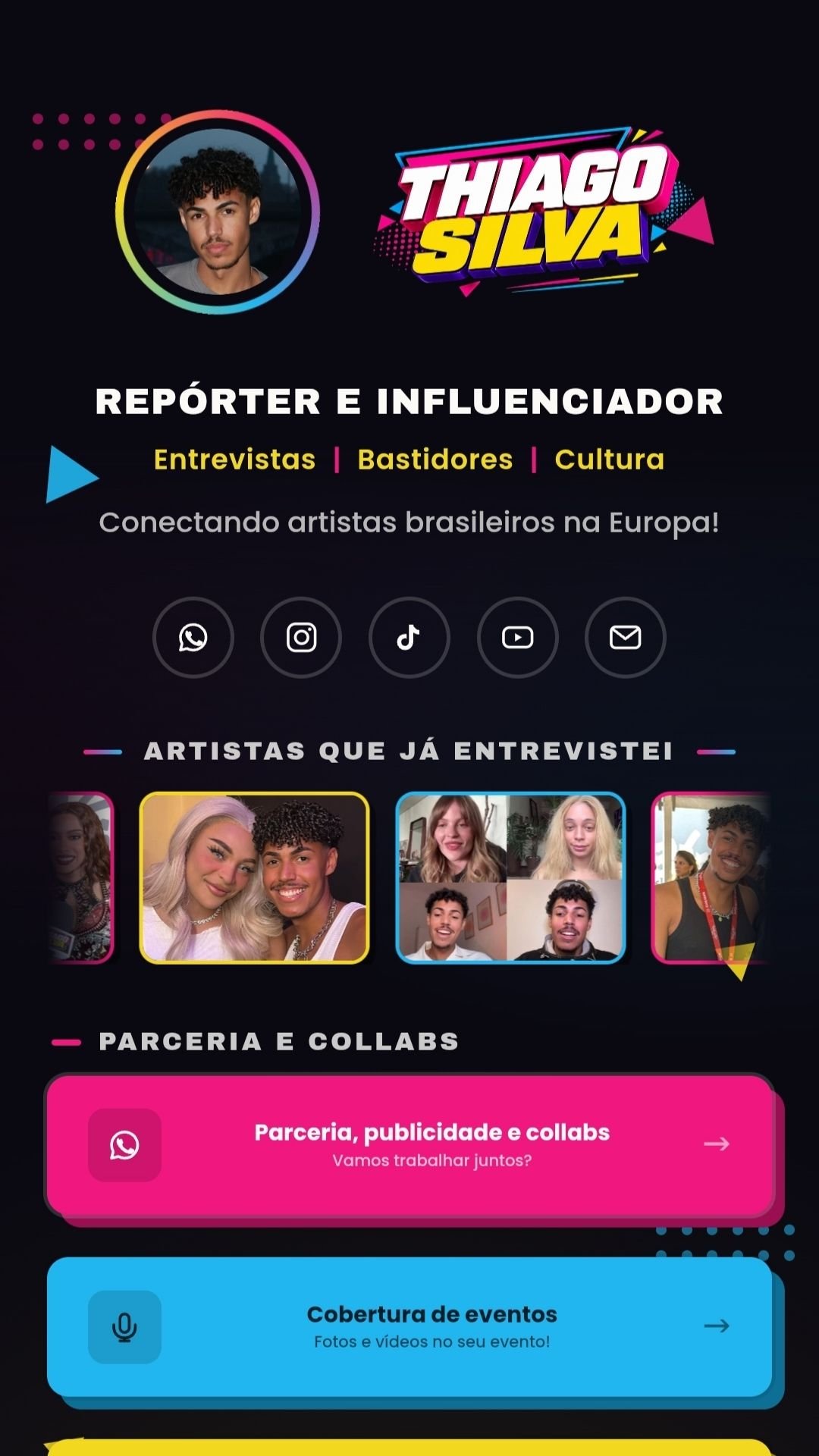 Bio site — Thiago Silva