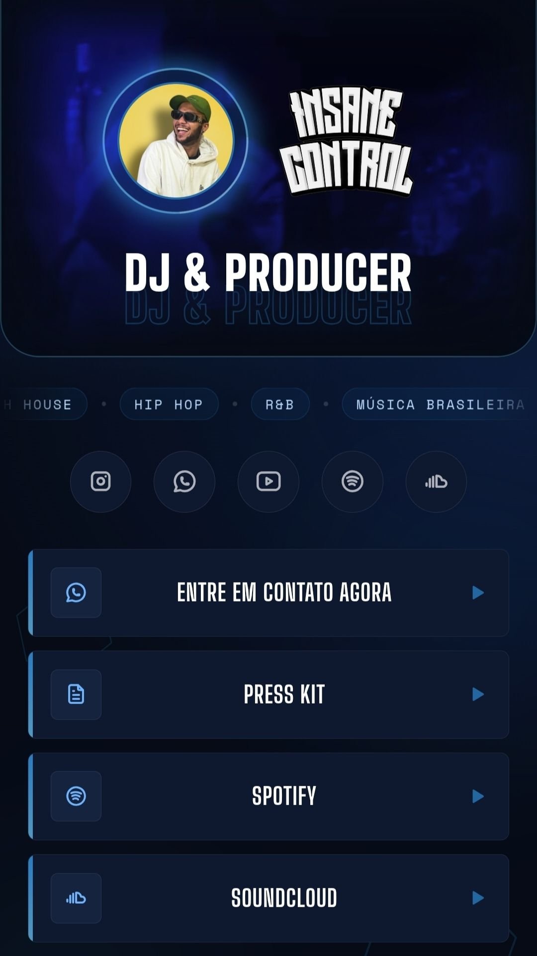 Bio site — Insane Control