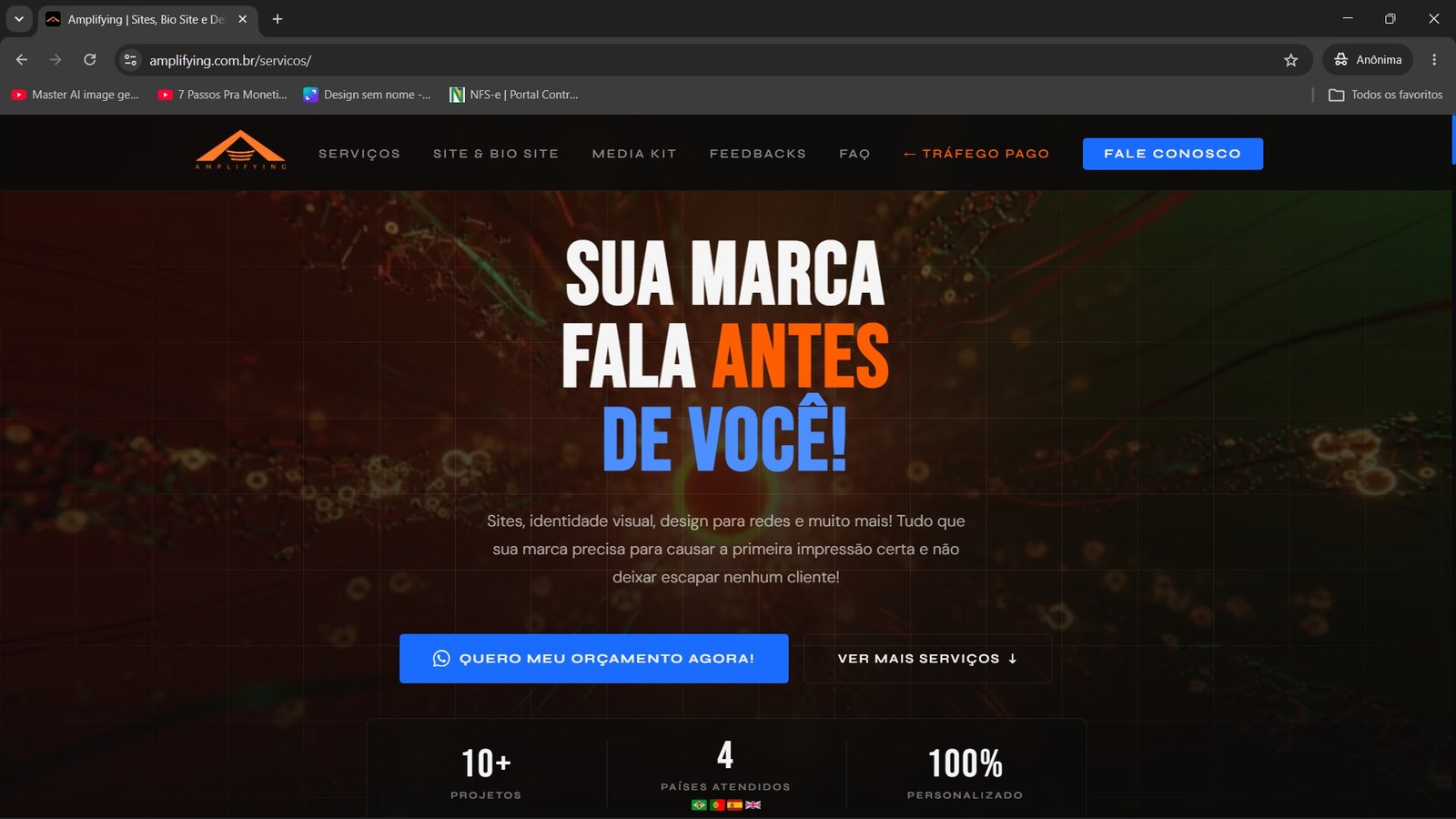 Site institucional — Amplifying
